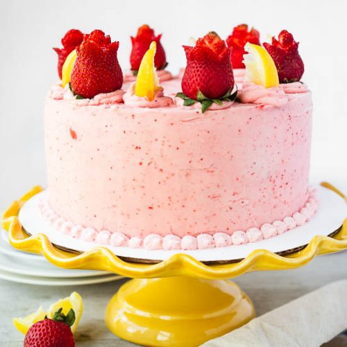 Strawberry Shortcake Cake - Cookie Dough and Oven Mitt