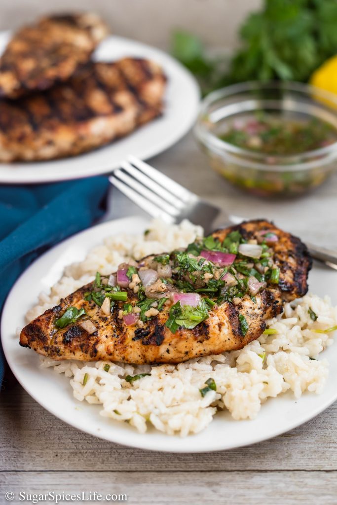 Chimichurri Chicken and Rice Recipe - Sugar Spices Life