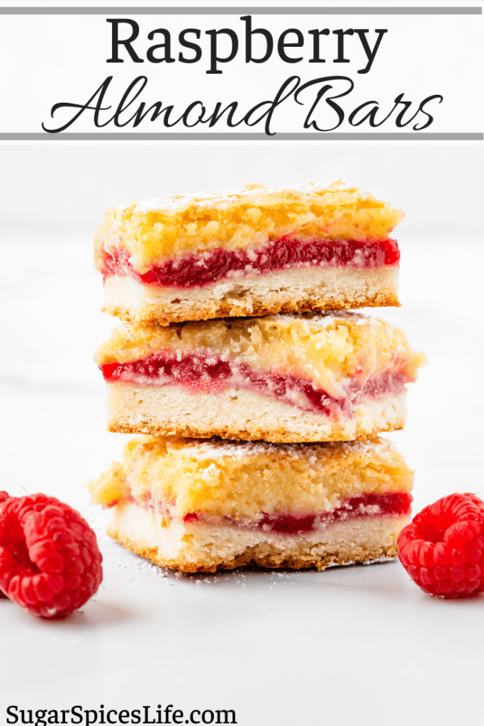 Raspberry Almond Bars Recipe - Sugar Spices Life